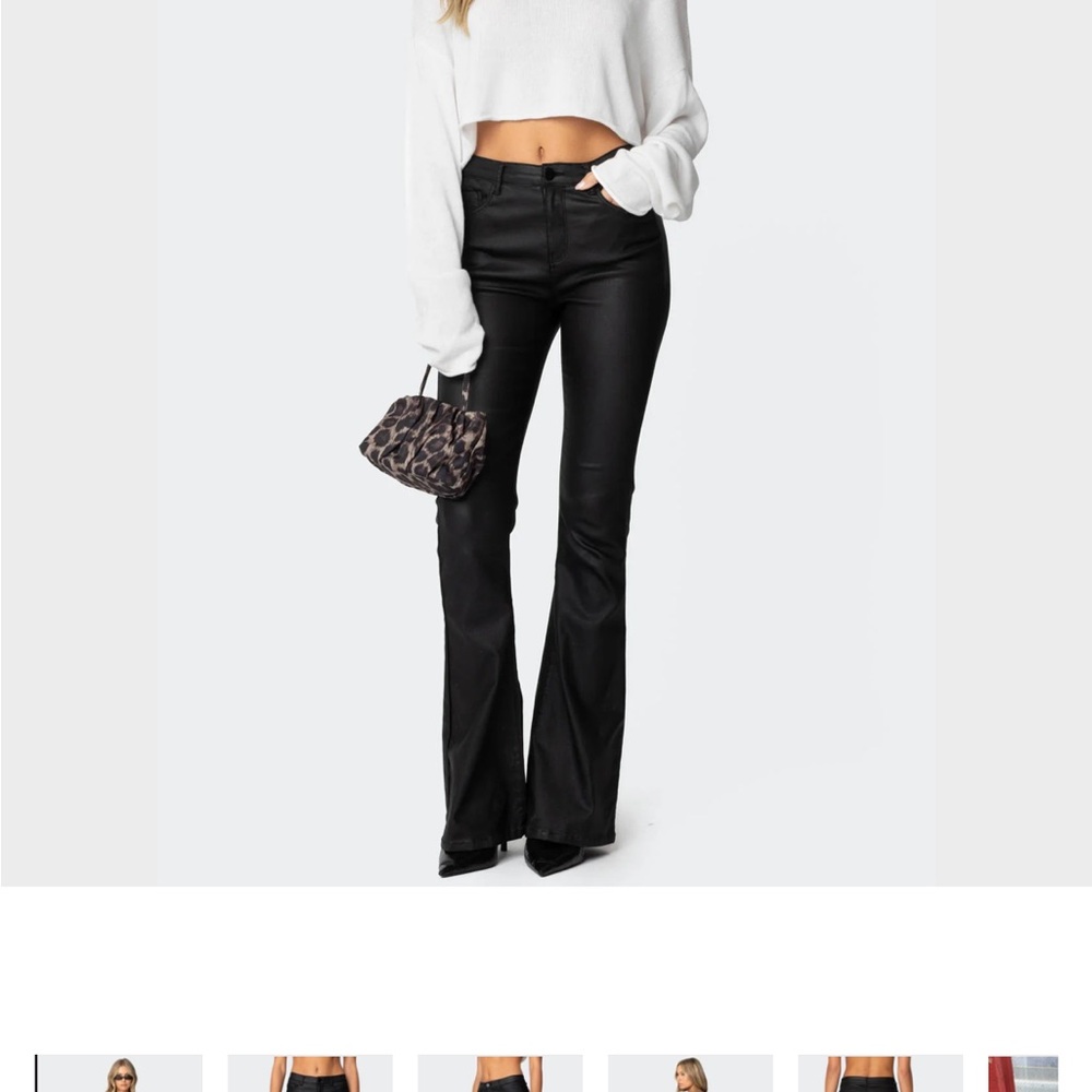 Edikted Black Flare Pants